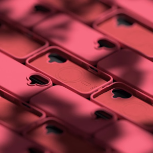 Etteri Silikona Mag maciņš for iPhone 17 raspberry