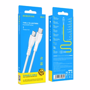 Borofone Kabel BX51 Triumph - Type C uz Lightning - 2,4A 1 metrs balts