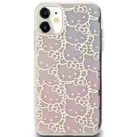Hello Kitty IML Gradient Electrop Crowded Kitty Head korpuss viedtālrunim iPhone 11 / XR - rozā