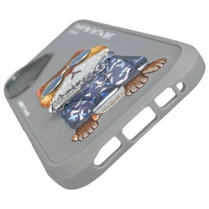 Nimmy Brilles Foršs kaķis viedtālruņa apvalks iPhone 16 - pelēks