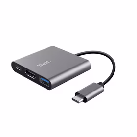 Trust Dalyx USB 3.2 Gen 1 Type-C centrmezgls alumīnija, melns