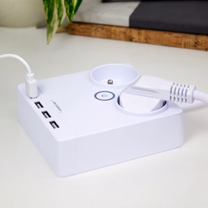 Huslog flat extension cord with 2 sockets EMX-190124