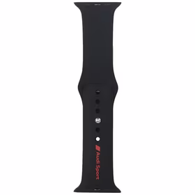 Siksniņa Audi Sport Red Logo Silicone Watch Strap priekš Apple Watch 44/45/46/49mm melns