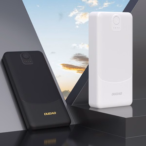 Dudao K10 10000mAh 2.4A portatīvais lādētājs ar 2 × USB-A pieslēgvietām – balts