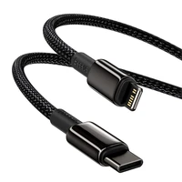 Baseus kabelis Tungsten PD USB-C - Lightning 1,0 m melns 20W