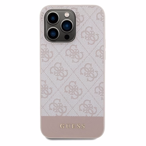 Guess 4G Stripe Collection apvalks iPhone 14 Pro - rozā
