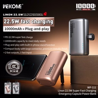 Portatīvais lādētājs WK Design "WP-111" pelēks 10000mAh (22.5W)