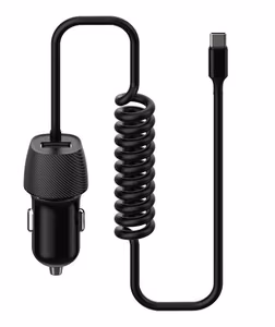 Automašīnas lādētājs Platinet (PLCRSC) ar Type-C kabeli (1xUSB 3.4A) melns
