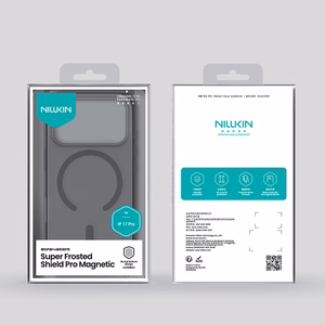 Nillkin Super Frosted Shield Pro Чехол совместимый с MagSafe для iPhone 17 Pro - прозрачный чёрный