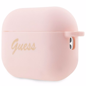 Guess GUAP2LSCHSP AirPods Pro 2 чехол розовый/розовый Silicone Charm Heart Collection