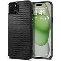 Spigen Liquid Air viedtālruņa apvalks iPhone 15 Plus - matēts melns
