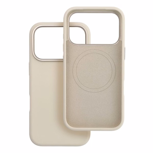 Maciņš priekš iPhone 15 PRO Forcell F-Protect Frame Premium saderīgs ar Magsafe antīki balts
