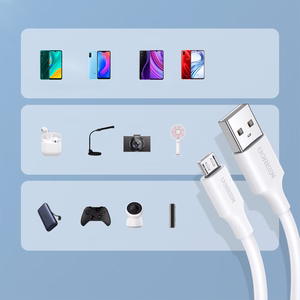 Ugreen US289 60143 micro USB / USB-A kabelis 2m balts