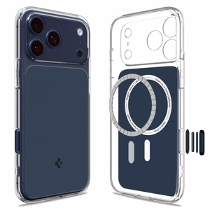 Чехол Spigen Thin Fit MagSafe для iPhone 17 Pro Max - прозрачно-тёмно-синий