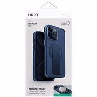 Uniq Heldro Mag Magclick uzlādes viedtālruņa apvalks iPhone 15 Pro - zila