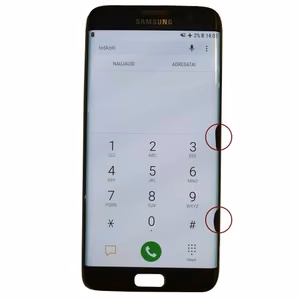 LCD Ekrāns saderīgs ar Samsung G935 S7 Edge melns (Atjaunots: Telemax) (Ar defektiem 78)