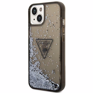 Guess GUHCP14MLFCTPK iPhone 14 Plus 6.7 "melns/melns cietais apvalks Liquid Glitter Palm Collection