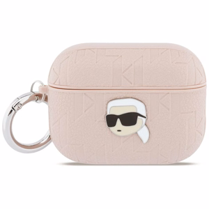 Karl Lagerfeld Monogram Karl Head Maciņš for AirPods Pro 3 - rozā