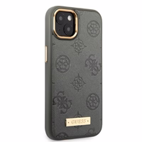 Guess GUHMP13MSAPSTG iPhone 13 6.1" pelēks/pelēks cietais apvalks Peony Logo Plate Magnētiskais
