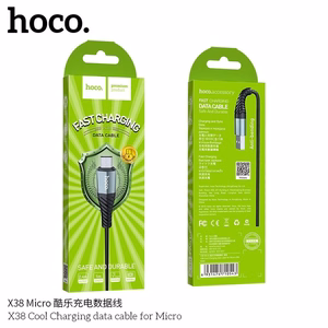 Kabelis USB-A uz Micro USB Hoco 2,4A 1 m X38 melns