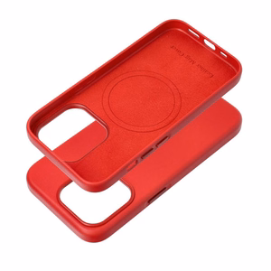 Case Leather Mag Cover (MagSafe) for iPhone 15 Pro red