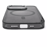 Spīdīgs vāciņš ar mirdzumiem priekš Samsung Galaxy S26 Ultra, saderīgs ar MagSafe - melns