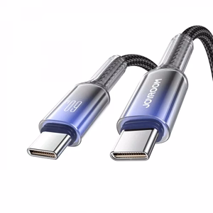 USB kabelis Joyroom S-A42 melns Type-C / Type-C 120cm (līdz 60W)