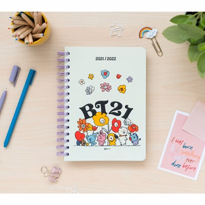 BT21 2021/2022 mācību gada kalendārs, balts