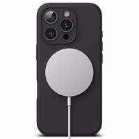 Ringke Silikona Magnētiskais iPhone 16 Pro Viedtālruņa apvalks - Melns