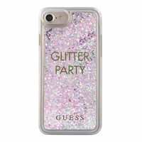 Guess GUHCP7GLUQPU iPhone 6/7/8 /SE 2020 / SE 2022 violets/ciets apvalks Liquid Glitter Party