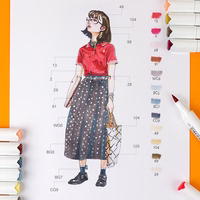 Divpusējie marķieru pildspalvas ARRTX Oros, 80 krāsas