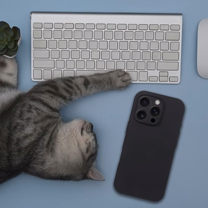 Silikona viedtālruņa apvalks 2mm IPHONE 15 Pro saderīgs ar Magnētisko melns