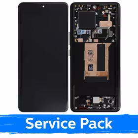 LCD displejs saderīgs ar Xiaomi 13 Ultra ar rāmi / Melns / (Service Pack)