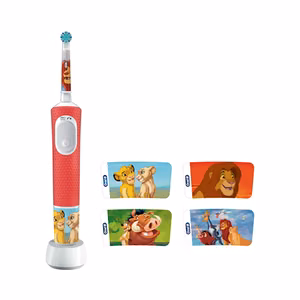 Oral-B Pro Kids 3+ Lion King – uzlādējama bērnu elektriskā zobu birste, 1 uzgalis, 2 tīrīšanas režīmi, zils