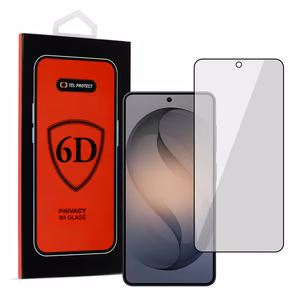 Tel Protect Full Glue 6D privātuma Rūdīts stikls priekš SAMSUNG GALAXY S26 melns (ar pirkstu nospiedumu atbloķēšanu)