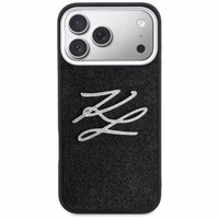 Karl Lagerfeld IML Glitter KL Diamond Logo Maciņš for iPhone 17 Pro Max - melns
