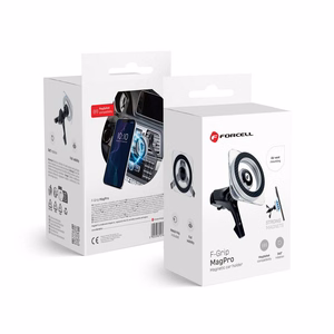 FORCELL F-GRIP Mag Pro magnētiskais automašīnas turētājs gaisa ventilācijai, saderīgs ar MagSafe, melns