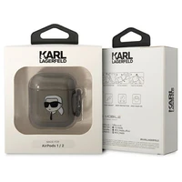 Karl Lagerfeld KLA2HNIKTCK AirPods 1/2 apvalks melns/melns Karl`s Head