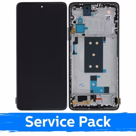 LCD Displejs Saderīgs ar Xiaomi 11T (11T Pro) Ar Frame / Meteorite Pelēks / (Service Pack)