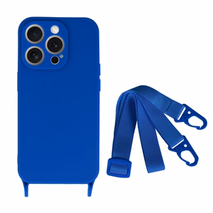 Strap Silicone Case for Iphone 12 Pro design 2 blue