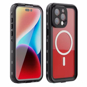 Ūdensnecaurlaidīgs apvalks SHELLBOX DOT saderīgs ar MagSafe IPHONE 15 Pro Max melns