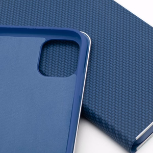 Viedtālruņa apvalks (m) - LUNA Book Carbon IPHONE 11 zils (m)