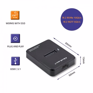 Qoltec 50313 SSD diska korpuss melns M.2