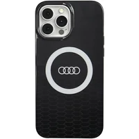 Audi IML Big Logo Magnētiskais apvalks iPhone 13 Pro Max - melns