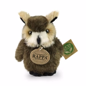 Rappa videi draudzīga reālistiska pūces plīša rotaļlieta, 13 cm
