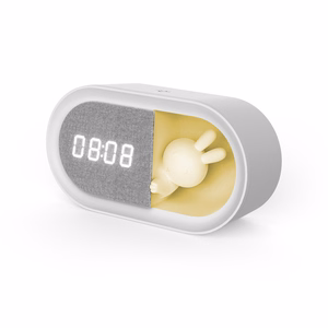 Alarm clock with LED Bunny night light PURE FNL-05 INGRID balts long Forever Light