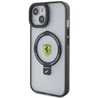 Ferrari gredzena statīva 2023 kolekcijas magnētiskais viedtālruņa apvalks iPhone 15 Plus / 14 Plus - caurspīdīgs