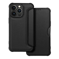 RAZOR grāmatas tipa viedtālruņa apvalks iPhone 13 Pro melns