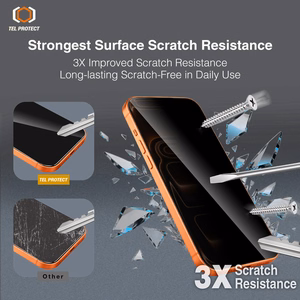 Rūdīts stikls Tel Protect 10X Privacy DLC Diamond Coating priekš Iphone 17 Pro