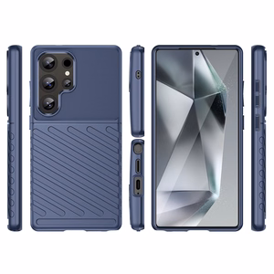 Thunder viedtālruņa apvalks Samsung Galaxy S25 Ultra silikona bruņots apvalks - zils